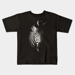 Zebra Head Close-Up African Wildlife Kids T-Shirt